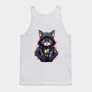 Cool Cat in hoodie Tank Top